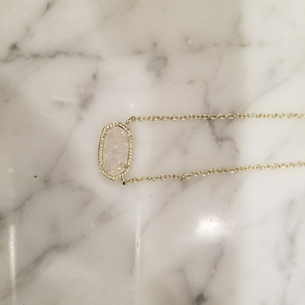 Kendra Scott Elisa gold pendant drusy necklace